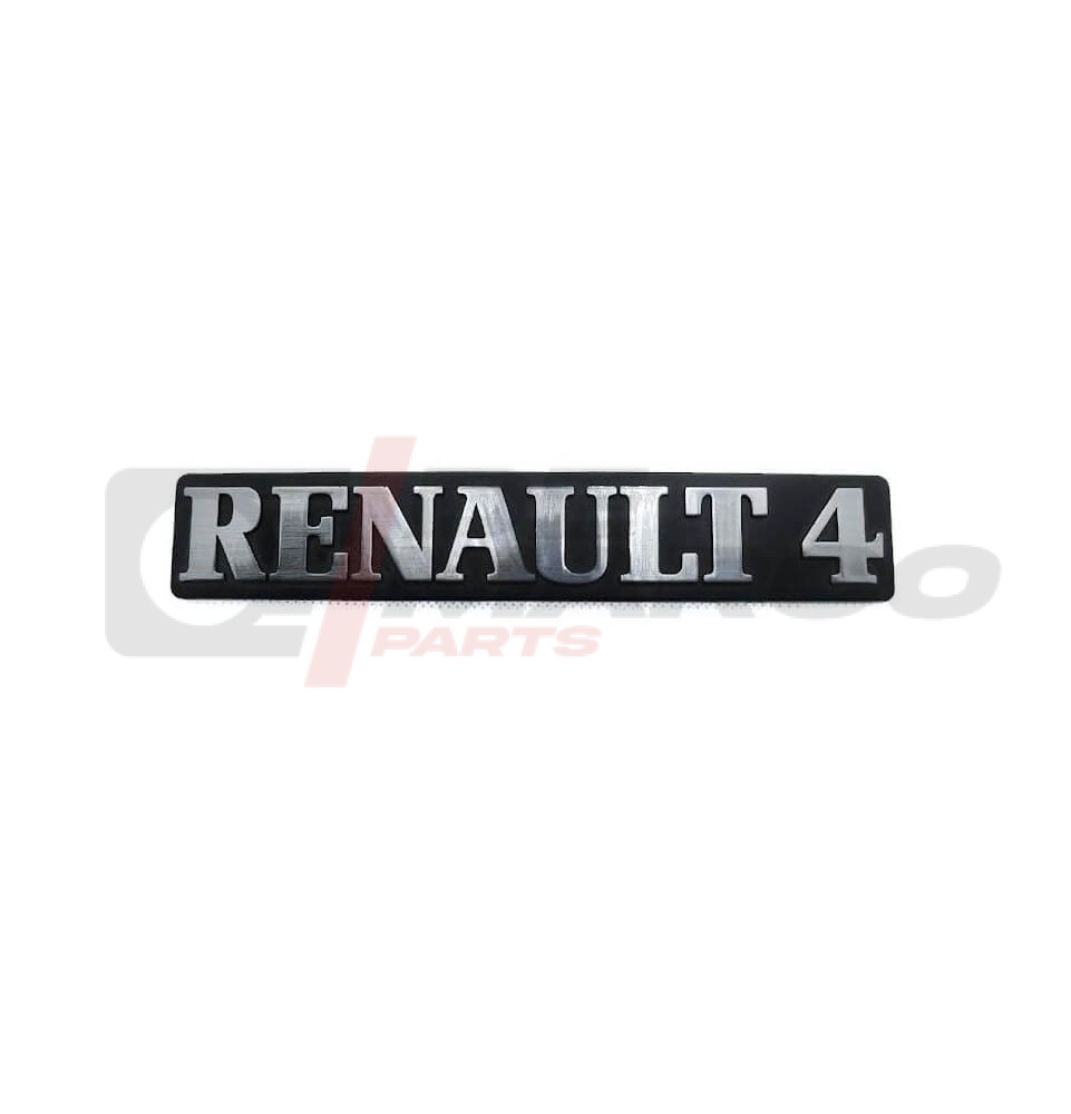 Letras RENAULT 4 cromadas con base de plástico negro