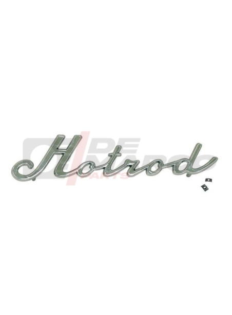 Metal chrome-plated inscription Hotrod