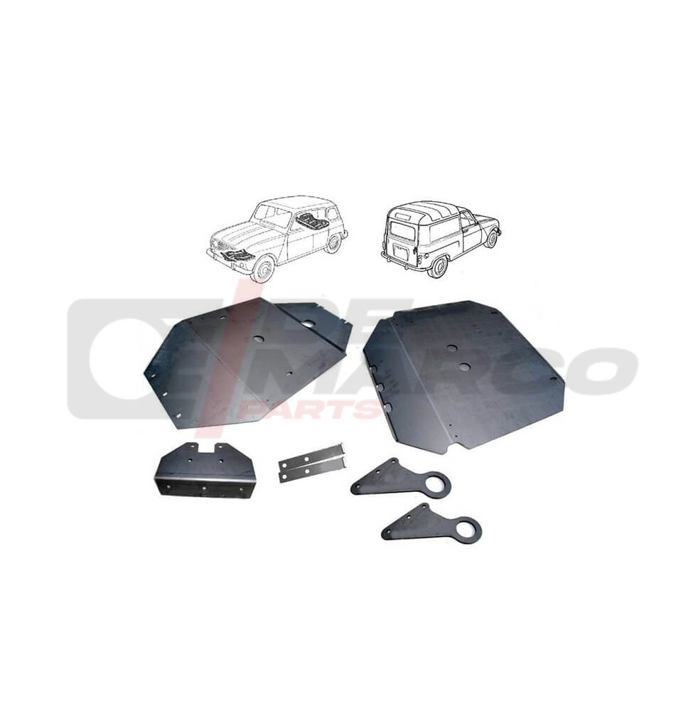 Kit galvanized OFF ROAD protection plates for Renault R4