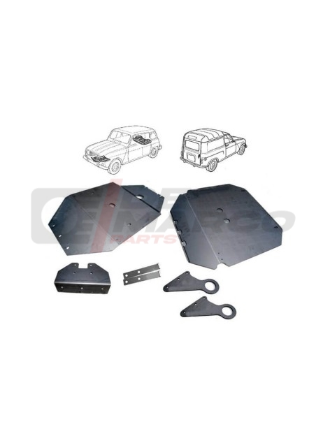 Kit de láminas de protección galvanizadas para Renault 4 Off-Road