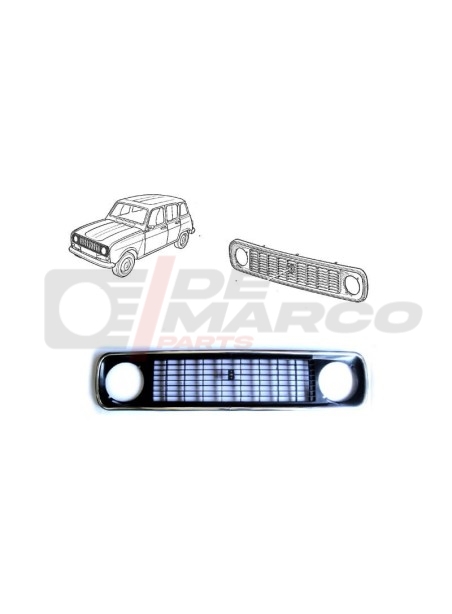 Black plastic grille for Renault 4