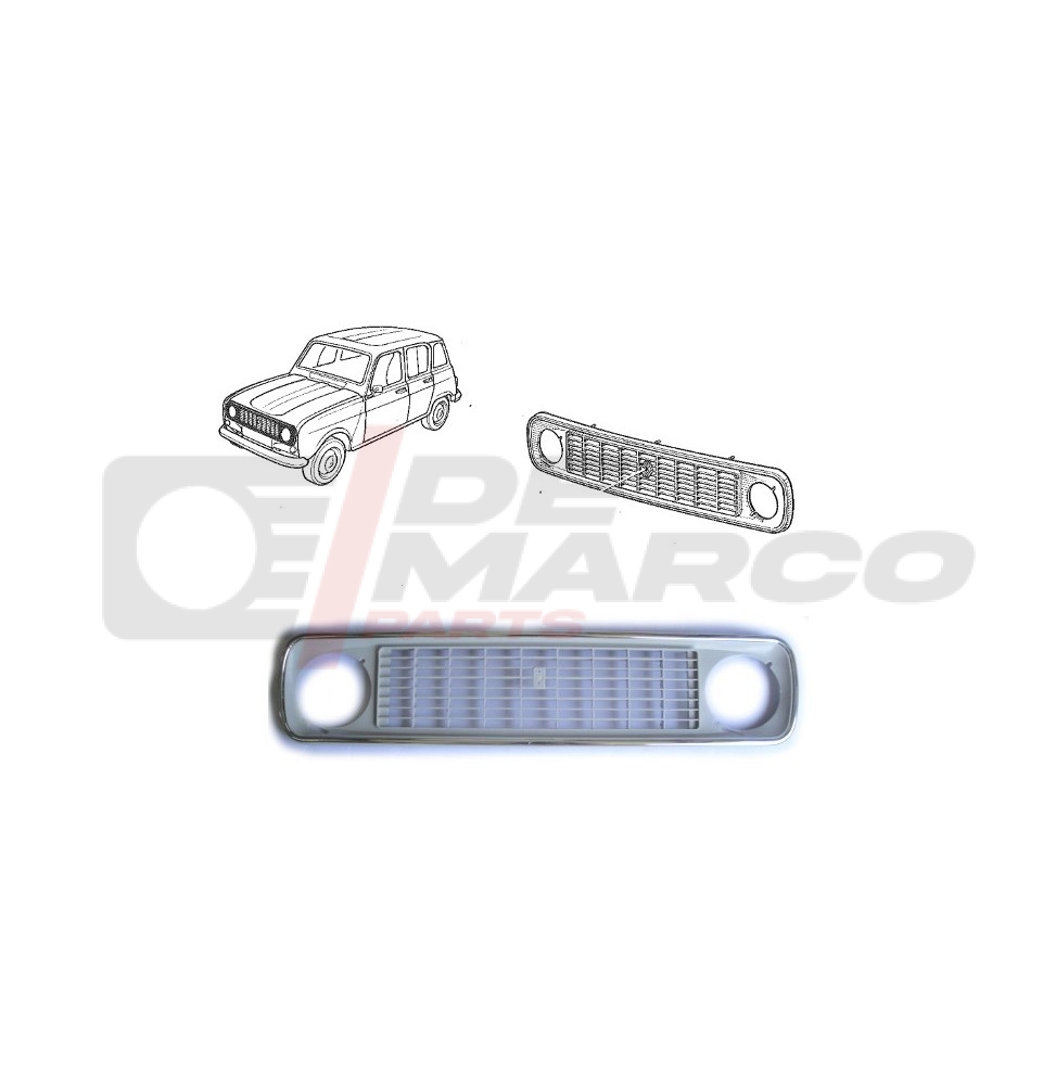 Máscara de faro de plástico gris del Renault 4