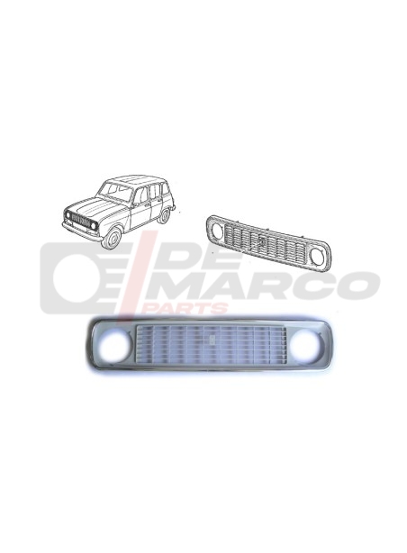 Grey plastic grille for Renault 4