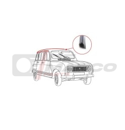 Gocciolatoio cornice tetto cromato Renault 4 Berlina (6metri)