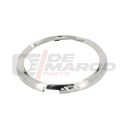Stainless steel headlight rim ring for Renault 4 first series, model with slot, external adjustment.