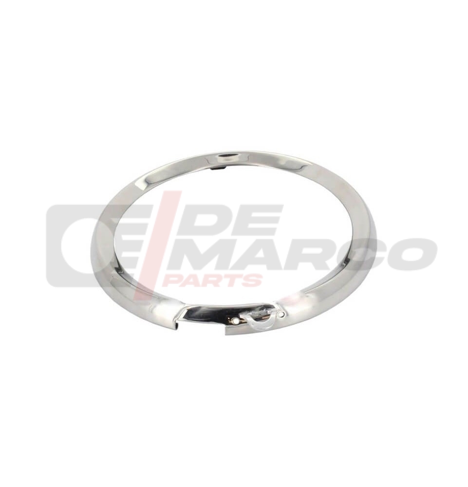 Ghiera cerchio inox faro anteriore Renault 4 prima serie,modello con fessura,regolazione esterna