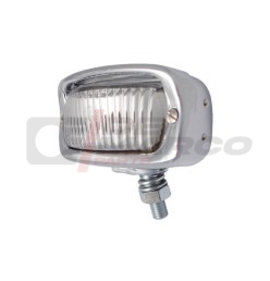 Complete supplementary reverse light assembly, with chrome metal bracket