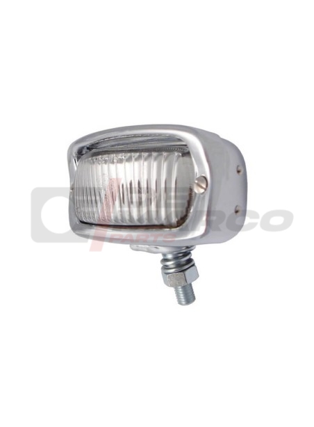 Complete supplementary reverse light assembly, with chrome metal bracket