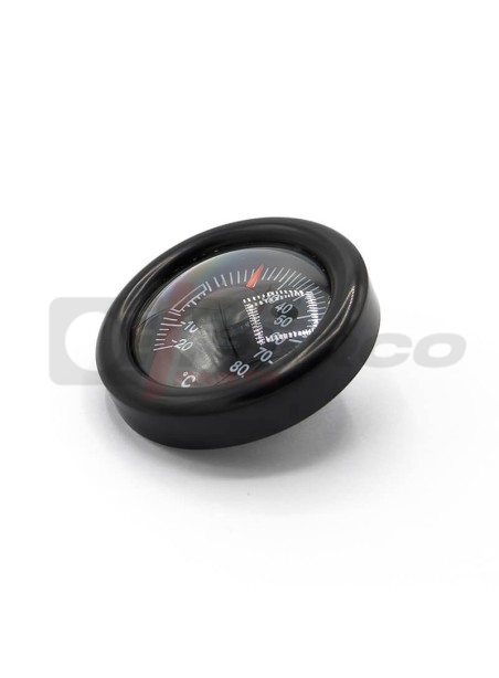 Adhesive dashboard thermometer for vintage cars, detail