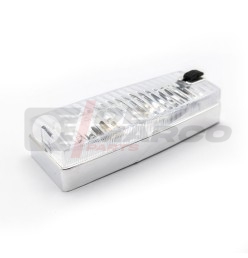 Lámpara de techo interior completa de 12 V con base cromada, detalle