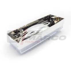 Lámpara de techo interior completa de 12 V con base cromada, debajo