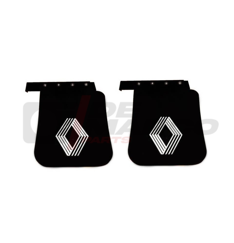 Pair of rear mud flaps with logo Renault 4
