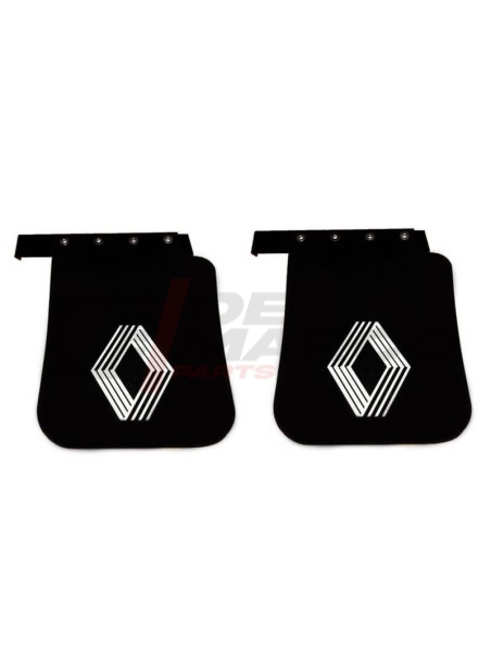 Pair of rear mud flaps with logo Renault 4