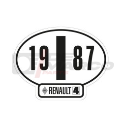 Adesivo identificativo Italia Renault 4 anno 1987