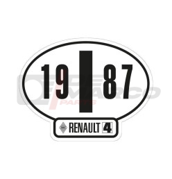 Adhesivo de identificación italiano Renault 4, año 1987