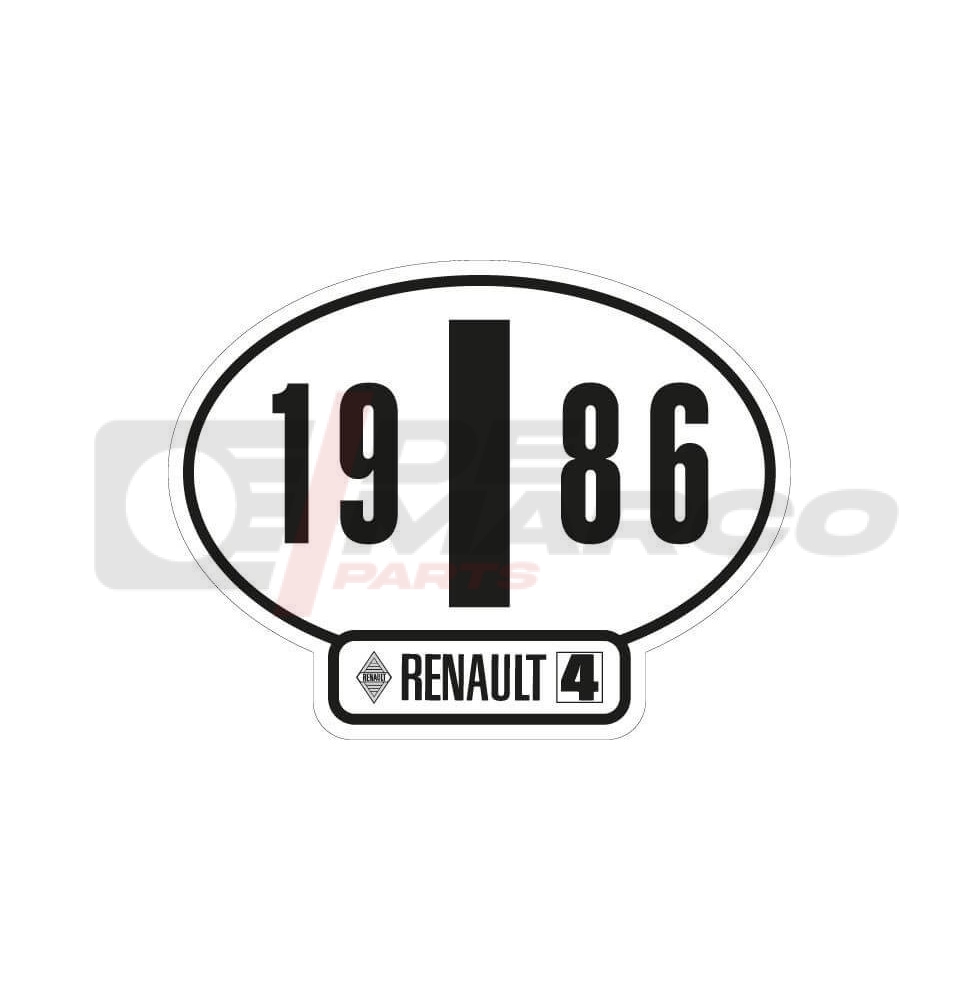 Adesivo identificativo Italia Renault 4 anno 1986