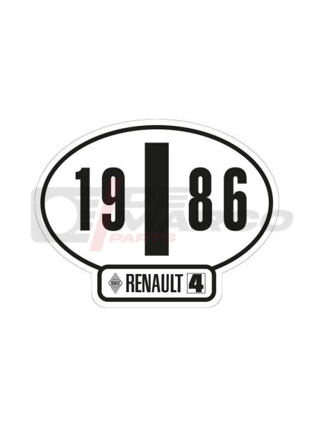 Adesivo identificativo Italia Renault 4 anno 1986
