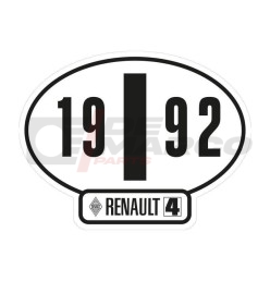 Adhesivo de identificación italiano Renault 4, año 1992