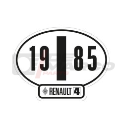 Italian identification sticker Renault 4 year 1985