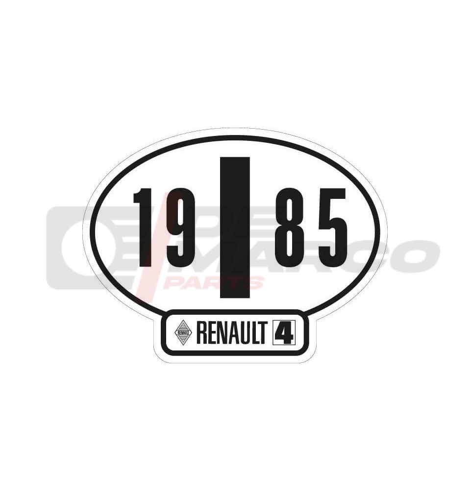 Italian identification sticker Renault 4 year 1985