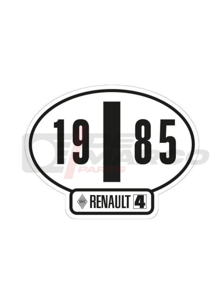 Adesivo identificativo Italia Renault 4 anno 1985