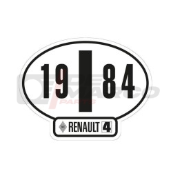 Italian identification sticker Renault 4 year 1984