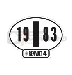 Adesivo identificativo Italia Renault 4 anno 1983