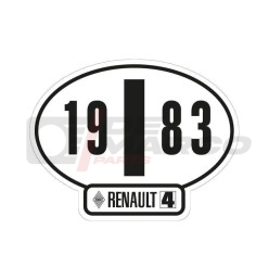 Adhesivo de identificación italiano Renault 4, año 1983