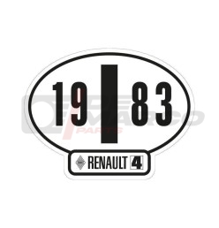 Italian identification sticker Renault 4 year 1983