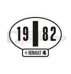 Adhesivo de identificación italiano Renault 4, año 1982
