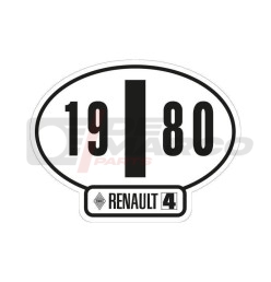 Adesivo identificativo Italia Renault 4 anno 1980