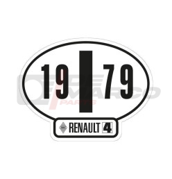 Adesivo identificativo Italia Renault 4 anno 1979