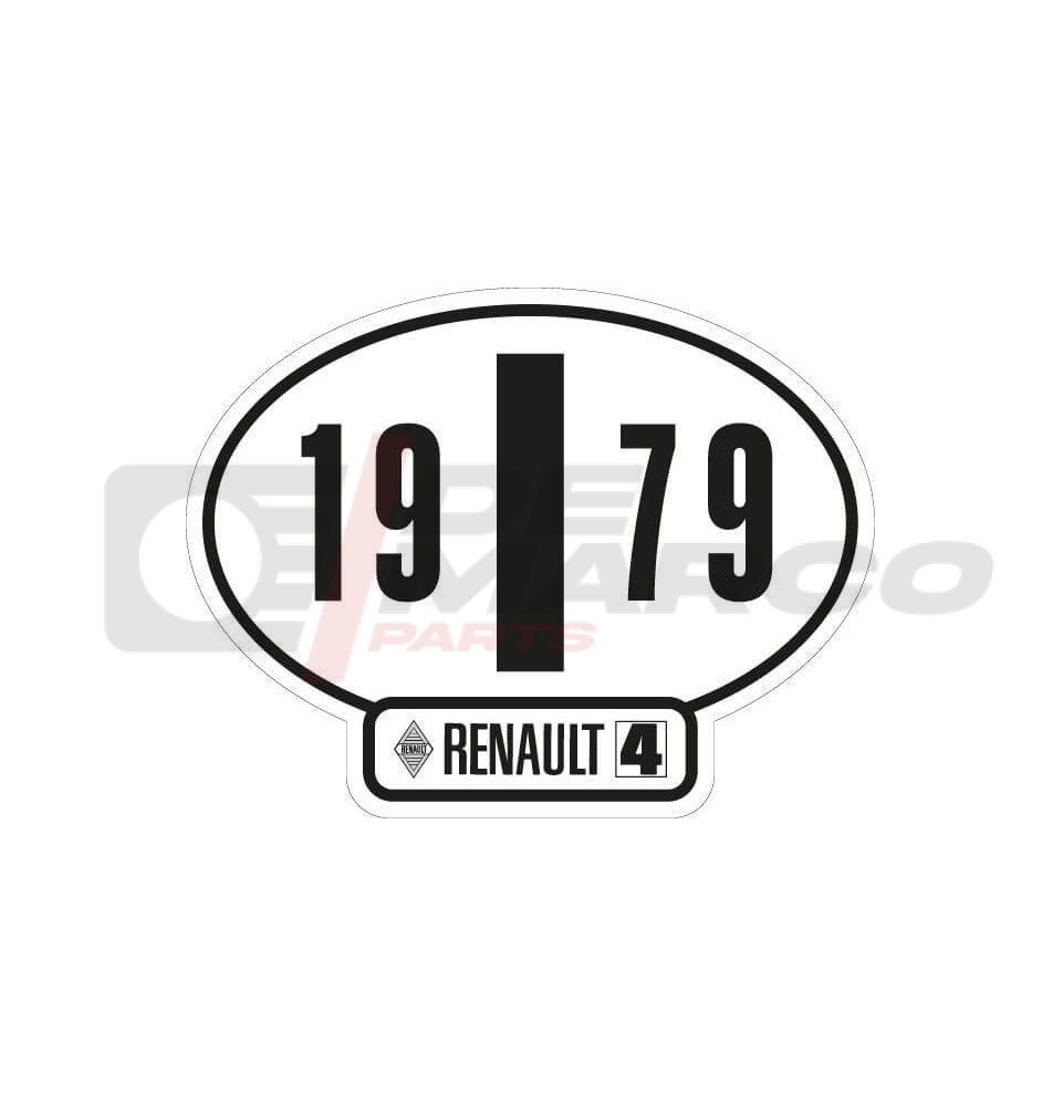 Adhesivo de identificación italiano Renault 4, año 1979