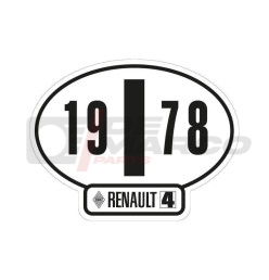 Adesivo identificativo Italia Renault 4 anno 1978