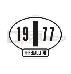 Italian identification sticker Renault 4 year 1977