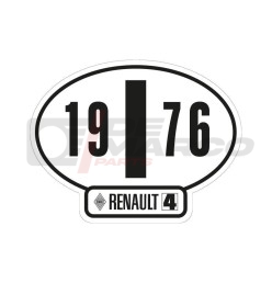 Adhesivo de identificación italiano del Renault 4, año 1976