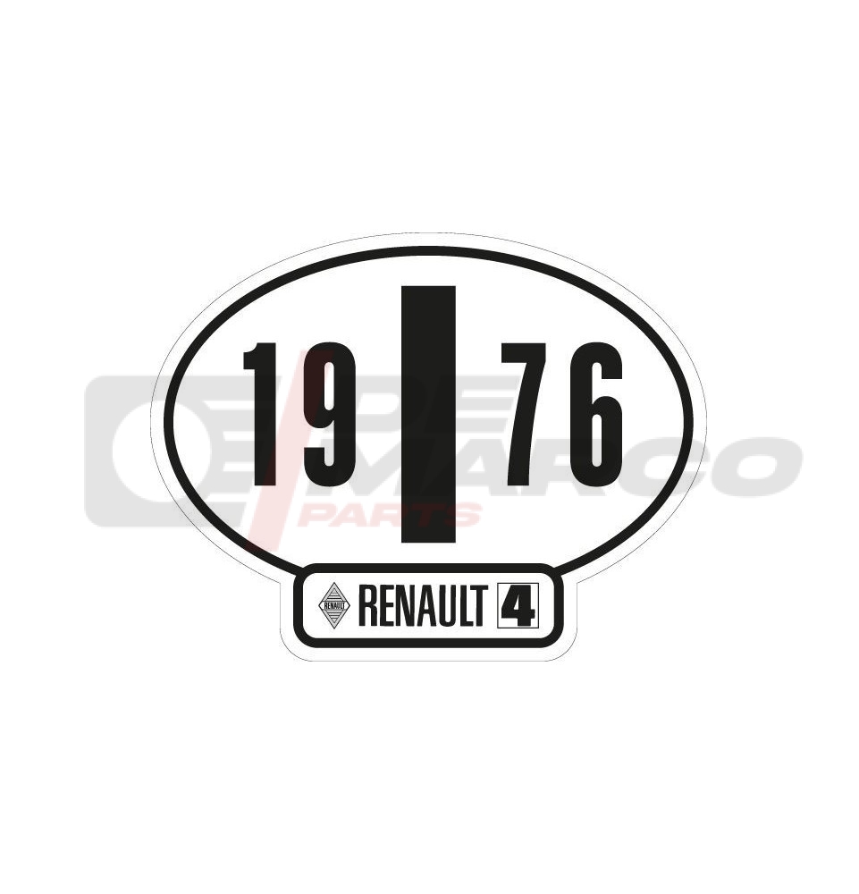 Italian identification sticker Renault 4 year 1976