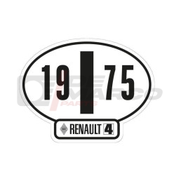 Italian identification sticker Renault 4 year 1975
