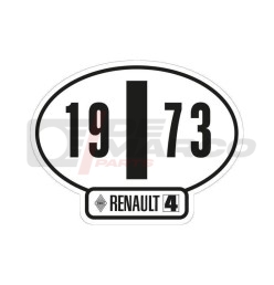 Adesivo identificativo Italia Renault 4 anno 1973