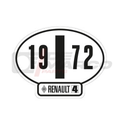 Adesivo identificativo Italia Renault 4 anno 1972