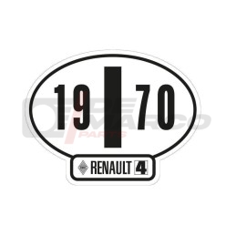 Italian identification sticker Renault 4 year 1970