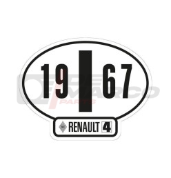 Adhesivo de identificación italiano del Renault 4, año 1967