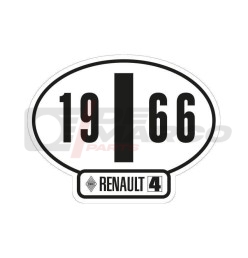 Italian identification sticker Renault 4 year 1966