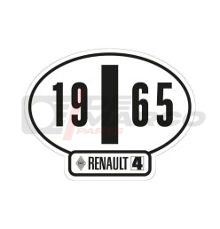 Adhesivo de identificación italiano del Renault 4, año 1965