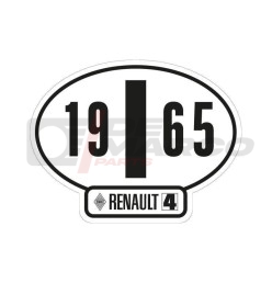 Italian identification sticker Renault 4 year 1965