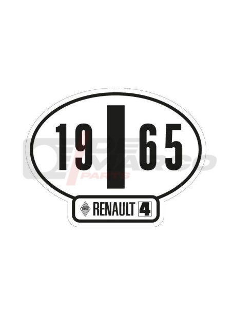 Adhesivo de identificación italiano del Renault 4, año 1965