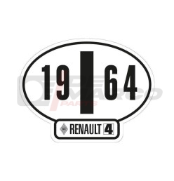 Adhesivo de identificación italiano del Renault 4, año 1964