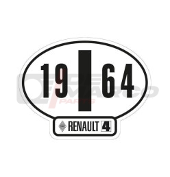 Italian identification sticker Renault 4 year 1964