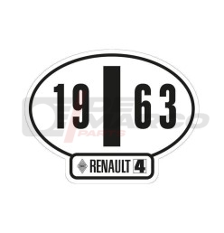 Adesivo identificativo Italia Renault 4 anno 1963