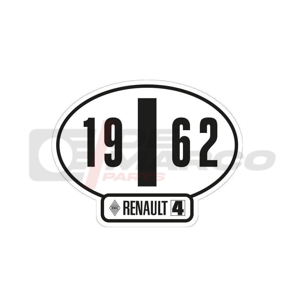 Adesivo identificativo Italia Renault 4 anno 1962